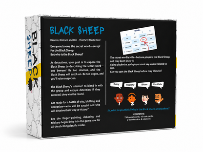 Black Sheep – Secret Word Party Game for Kids & Adults | Social Deduction, Bluffing & Hidden Identity Family Board Game for Game Night | Who is The Imposter?