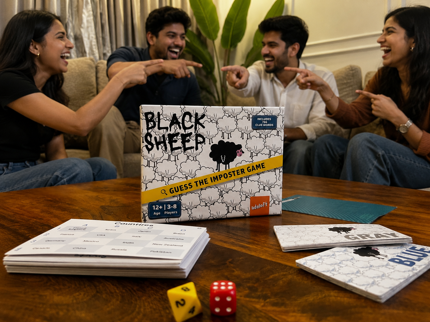 Black Sheep – Secret Word Party Game for Kids & Adults | Social Deduction, Bluffing & Hidden Identity Family Board Game for Game Night | Who is The Imposter?