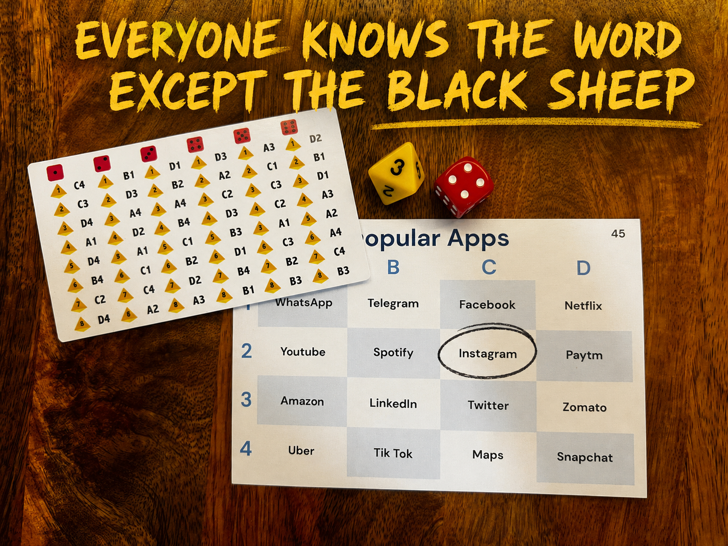 Black Sheep – Secret Word Party Game for Kids & Adults | Social Deduction, Bluffing & Hidden Identity Family Board Game for Game Night | Who is The Imposter?