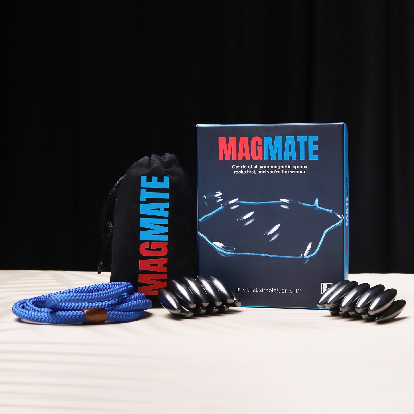 MAGMATE Spin Edition - Fun Table Top Magnetic Board Game | for Kids and Adults | 18 Spinny Magnets, Travel Bag and Lanyard