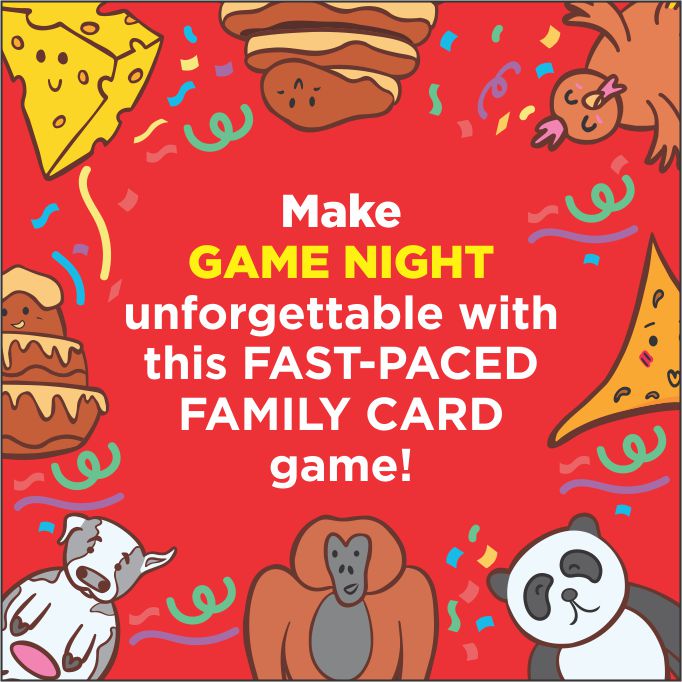 SLAPJACK Nacho Cow Chicken Cheese Cake Card Game