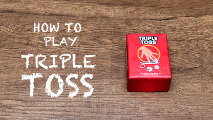 Triple Toss Dice Game – A Left Center Right Game with 3 Dice and 30 Red Chips